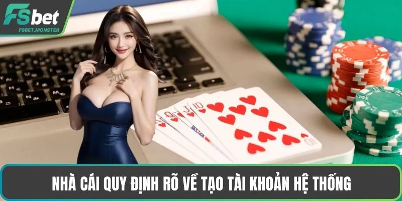 Nhà cái quy định rõ về tạo tài khoản hệ thống